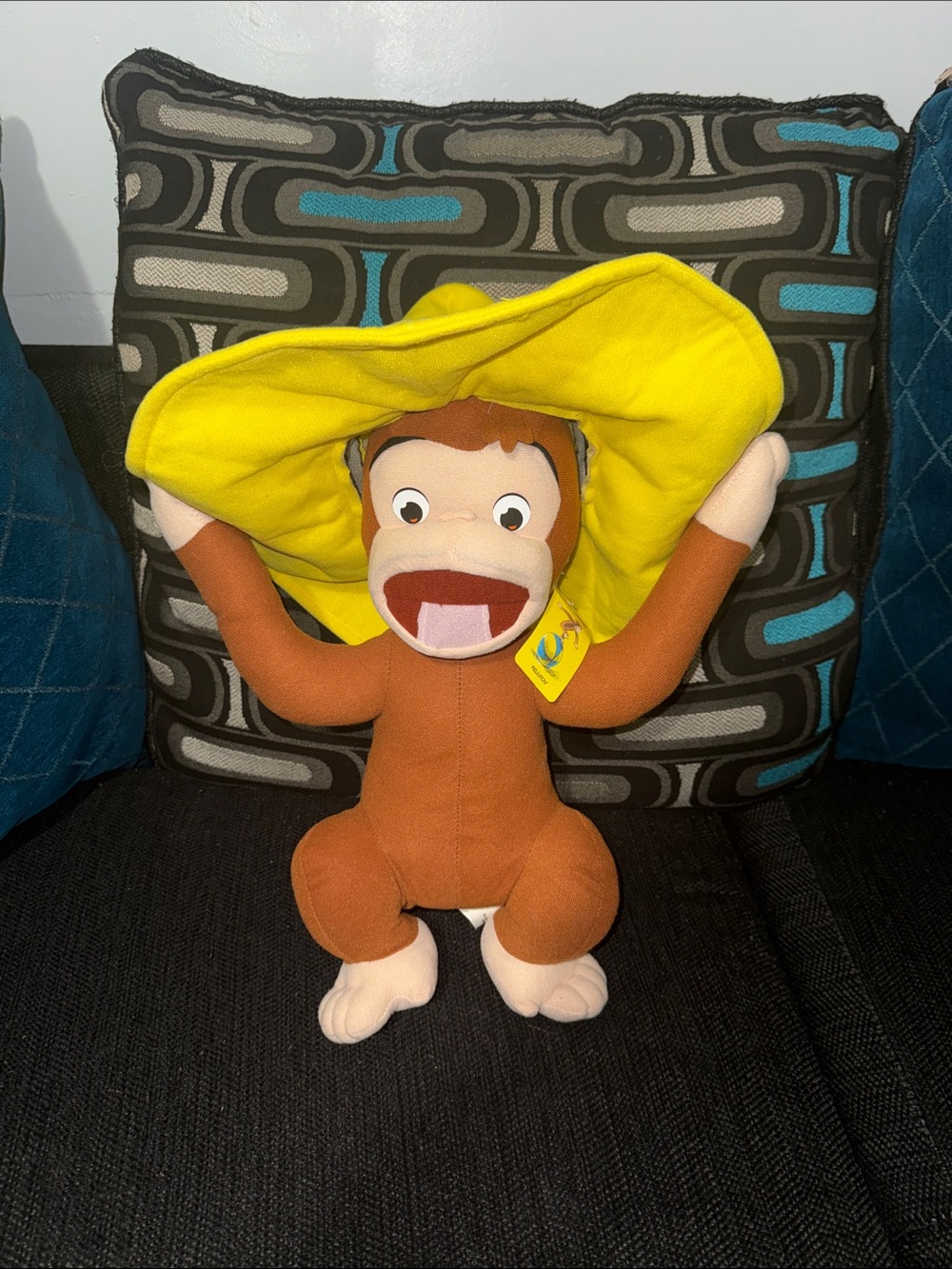 NWT Curious George wearing the yellows man hat plush